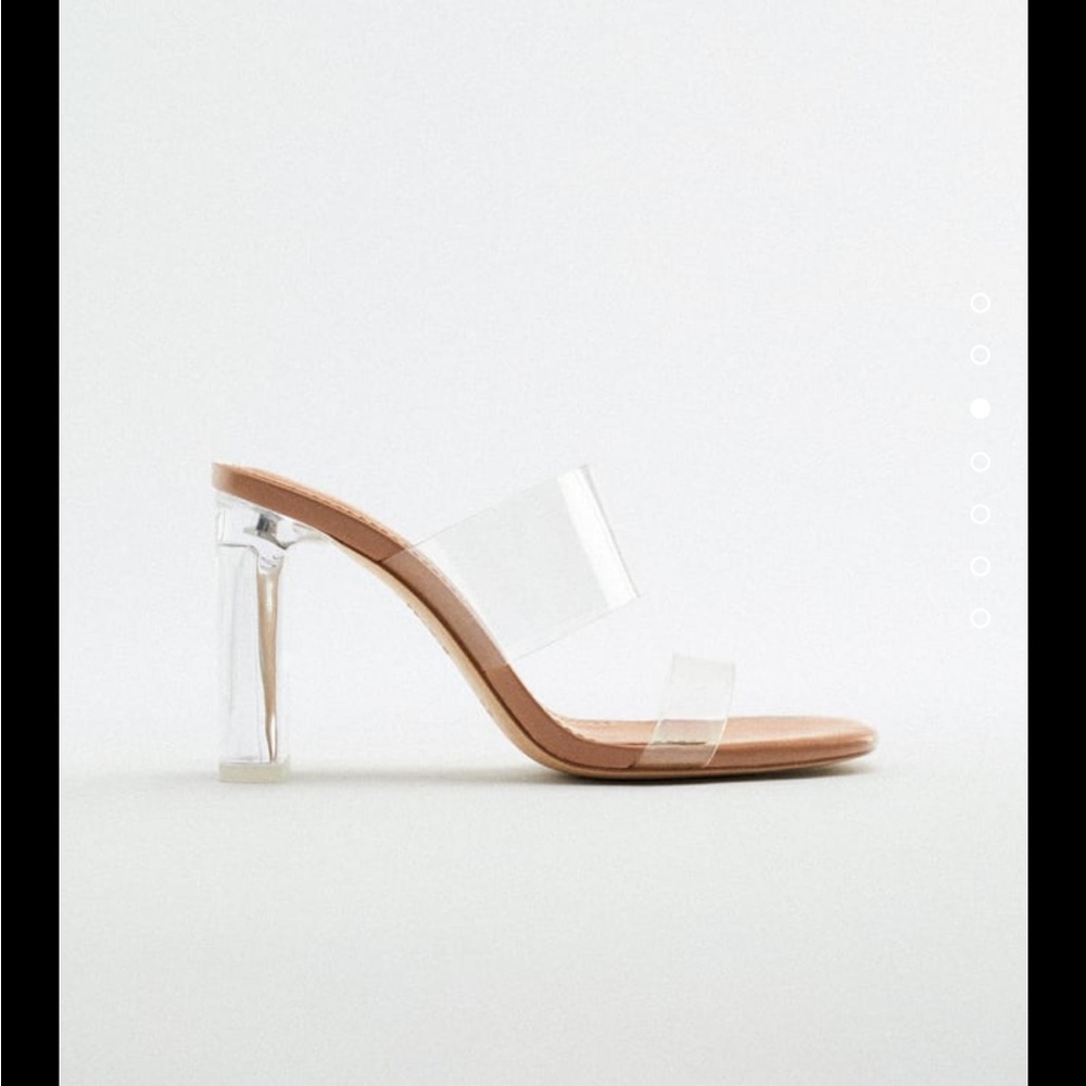 Zara clear vinyl heels NWT size 38